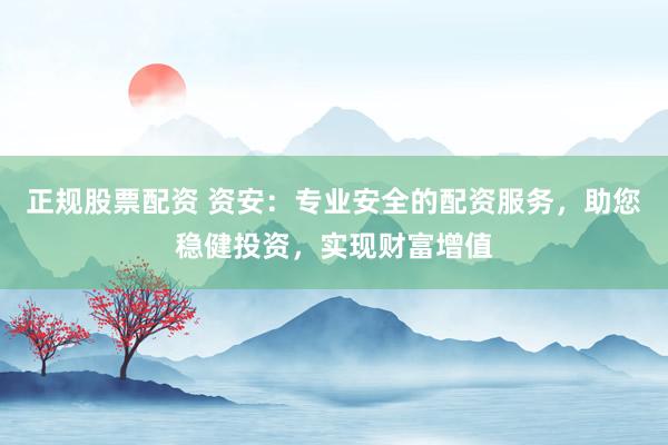 正规股票配资 资安：专业安全的配资服务，助您稳健投资，实现财富增值