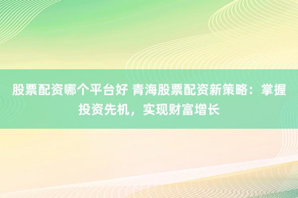 股票配资哪个平台好 青海股票配资新策略：掌握投资先机，实现财富增长
